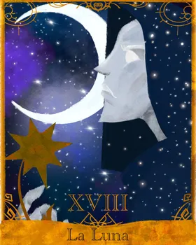 XVIII · La Luna — carta dei tarocchi